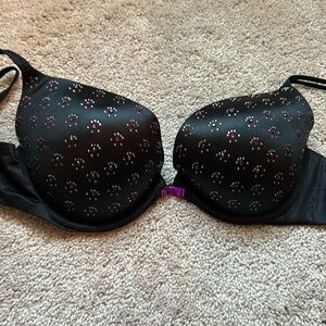 Victoria’s Secret very sexy collection, black rhinestone push-up bra